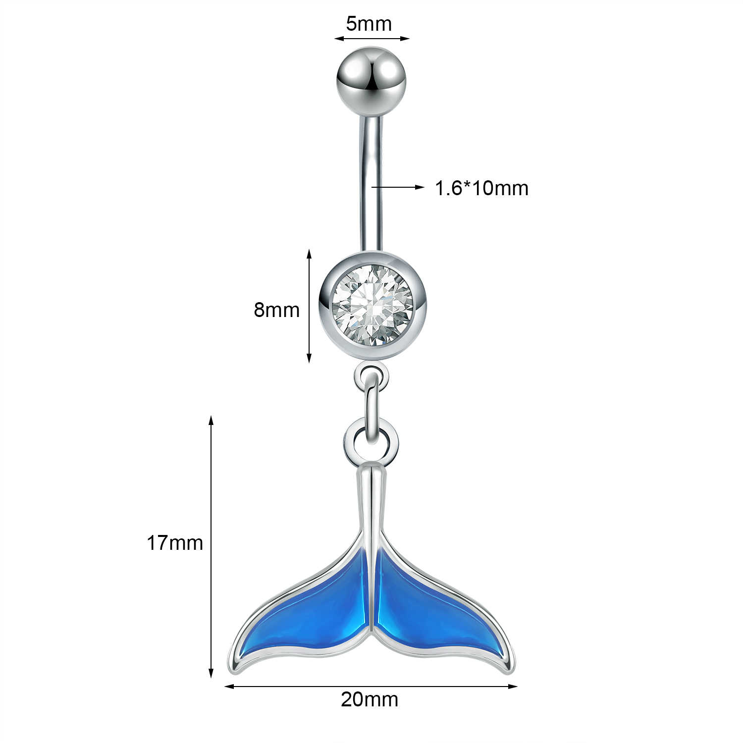 AOEDEJ, 14G, 1 pieza, anillo para Piercing en el ombligo de estrella de mar de cristal, joyería para Piercing corporal con perlas, anillo para el ombligo de concha para mujer de verano: Bronce antiguo plateado