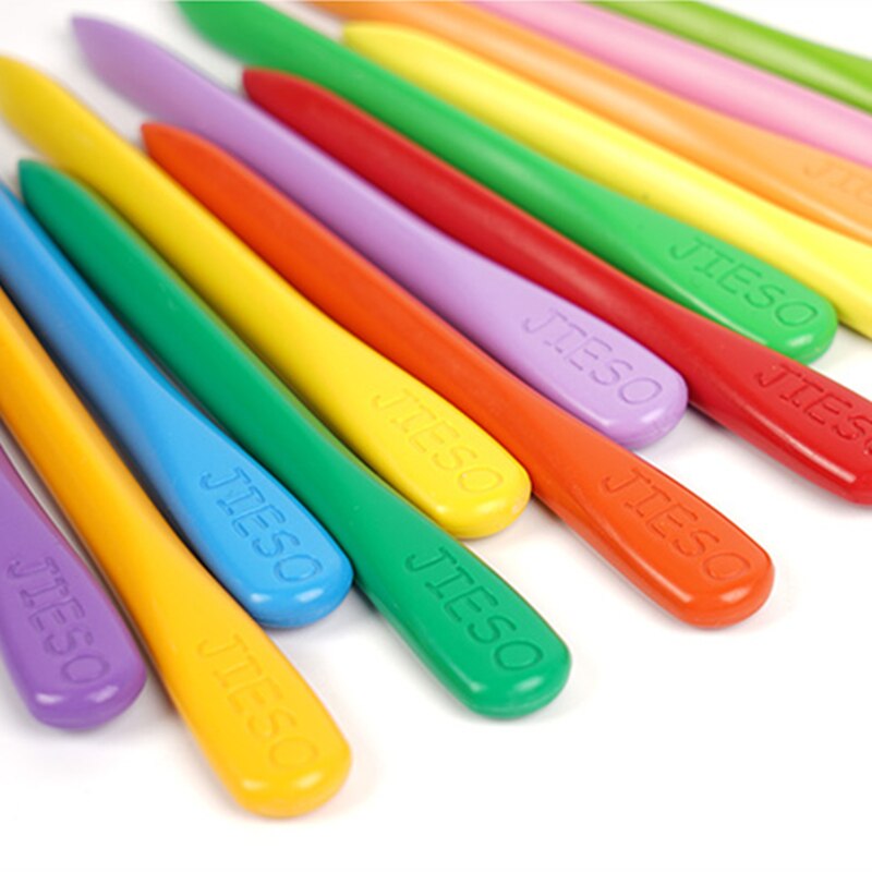 Washable Plastic Crayons Drawing Set Colors For Paint School Children Art Stationery Supplies Kids Wax Pencils