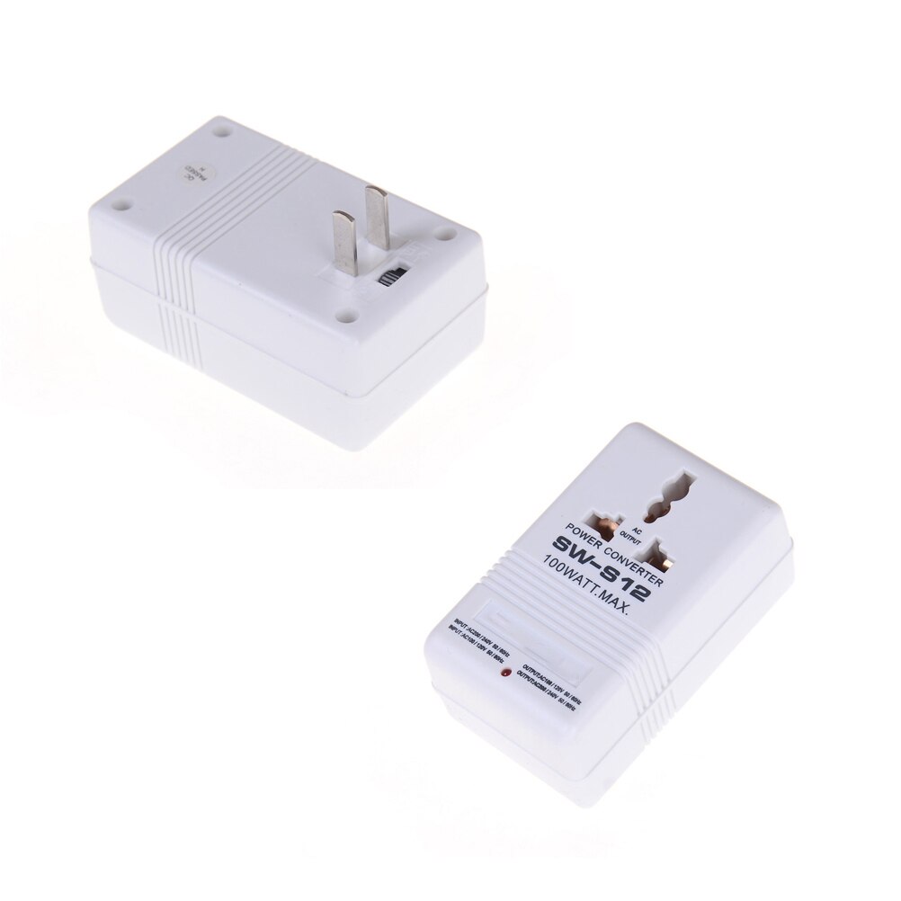 110V To 220V Step Up Down Voltage Converter 100W Watt Transformer Travel Socket
