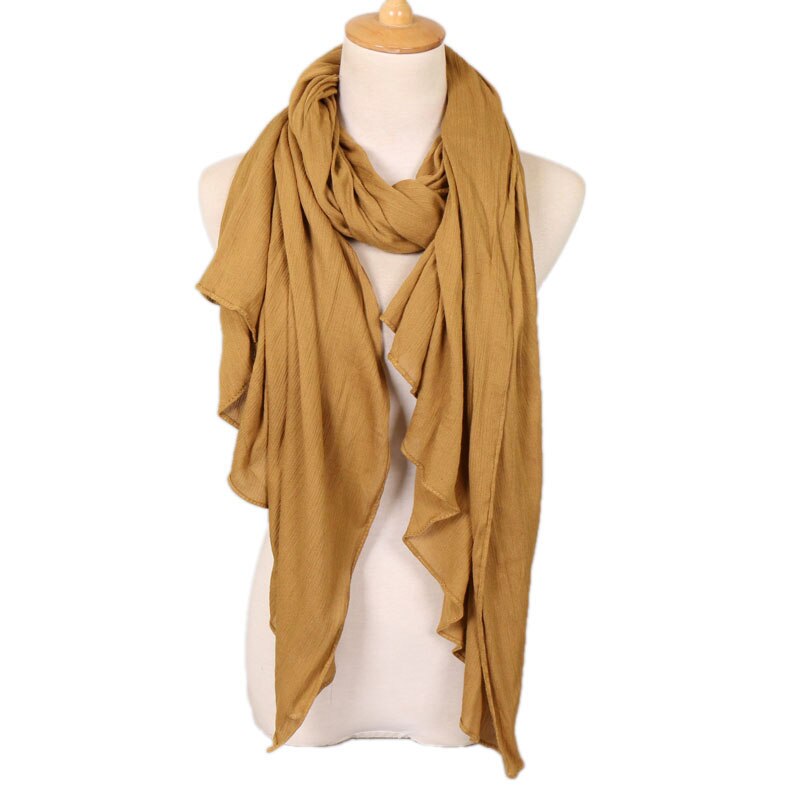 Llaven – foulard froissé pour femmes, hijab de luxe, 100% rayonne, châle froissé, couleur unie, écharpe musulmane, grande taille 180x95cm: 10