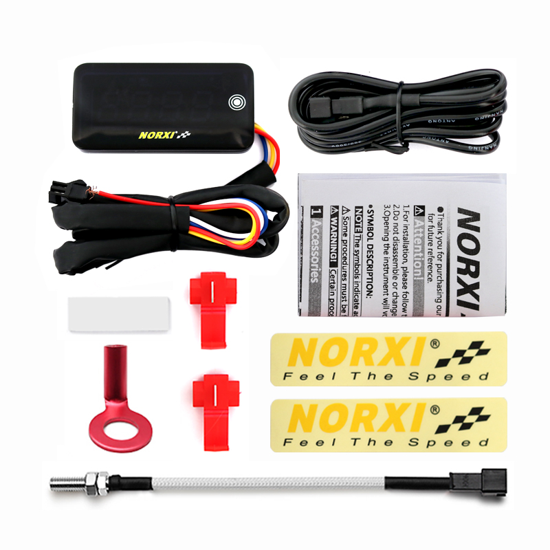 Motos 3 en 1 culata temperatura voltios tiempo ajuste de brillo automático para YAMXHA NMAX pantalla Digital LED medidor cuadrado