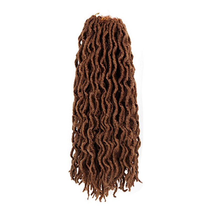 Curly Crochet Braids Hair Extensions 18 Inch Ombre Blond Soft Goddess Synthetic Braids Crochet Braids Hair: 30o