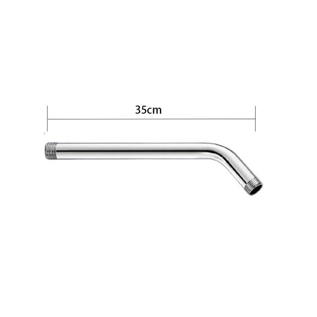 Stainless Steel Shower Head Extension Arm Straight Angled Extra Hose Pipe Shower Head Extension Pipe Shower Head Holders: 35cm