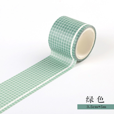 Farverigt gitter serie washi tape selvklæbende diy scrapbooking klistermærke etiket maskeringstape studerende papirvarer: F
