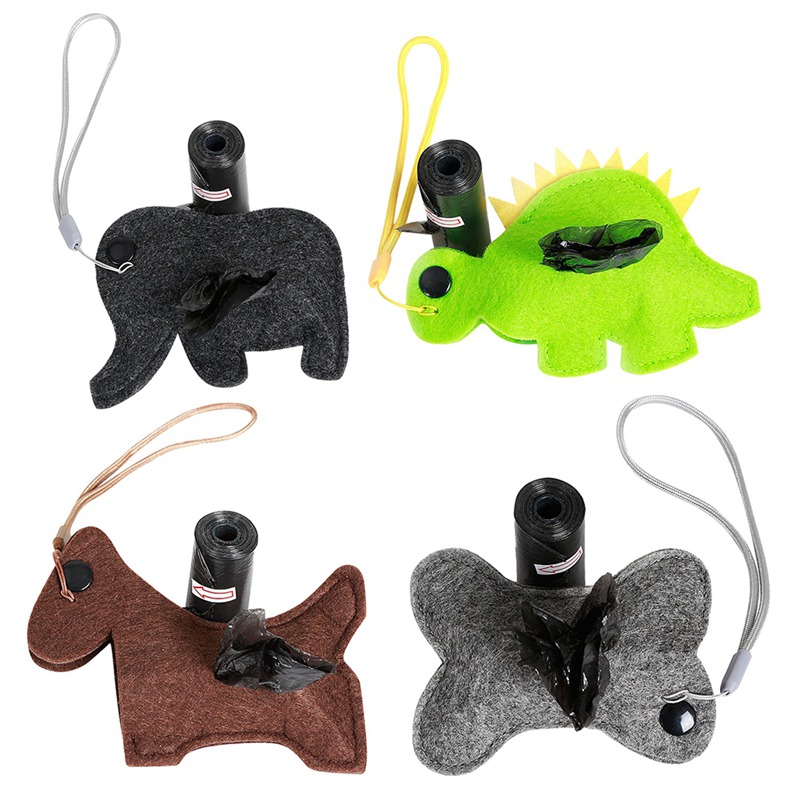 Pet Dog Poop Bag Dispenser Waste Garbage Bags Carrier Holder Dispenser Pet Dog Waste Poop Bag Dog Cleaning Products