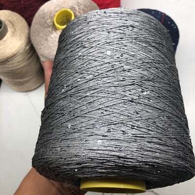 500g sommaris siden paljettgarn special merceriserad linje gör det själv 2mm paljetter handstickat garn tråd docka tröja sticklinje: 500g-2