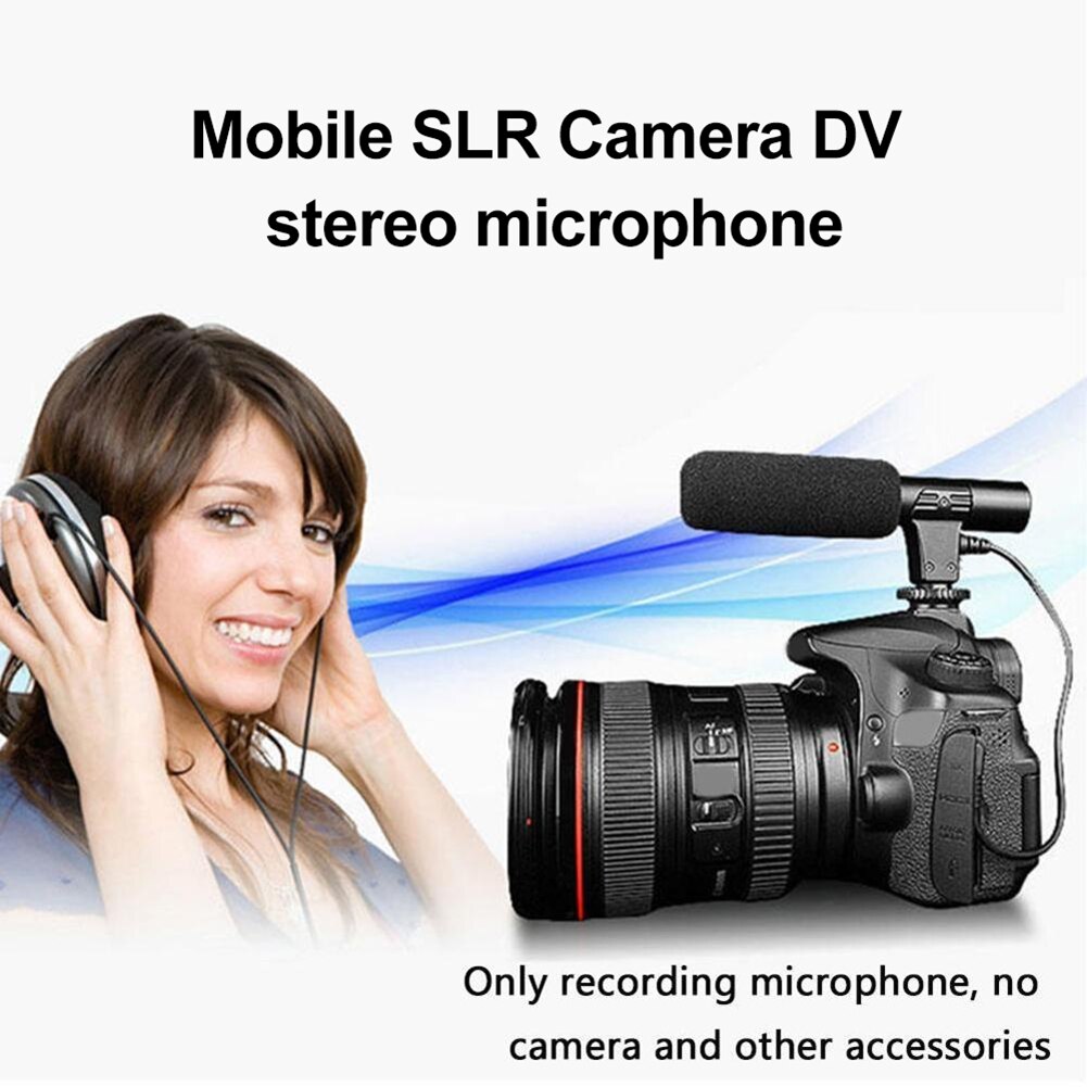 3.5mm Stereo Camera Microphone VLOG Photography Interview Digital Video Recording Mic For DSLR Camera PC Computer Phone микрофон