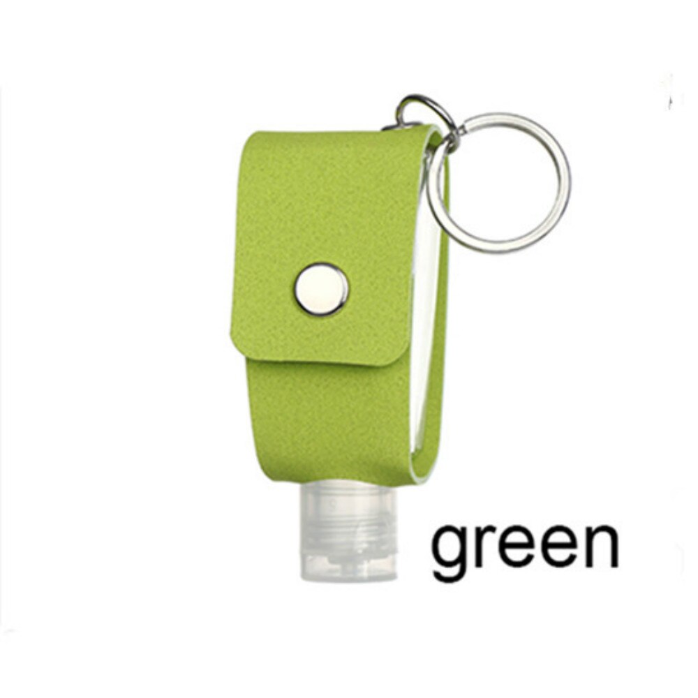 Mini bouteille Portable de désinfectant pour les mains, Gel hydroalcoolique, étui en cuir, porte-clé, 30ml: A1