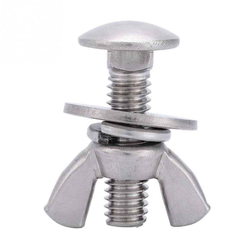 2Pcs Stainless Steel Diving Screws Butterfly Bolts Wing Nuts with 4 Washers Underwater Tech Diving Equipment