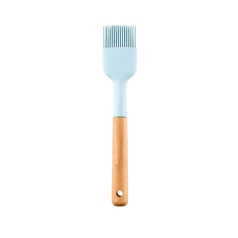 Utensils Silicone Kitchenware Blue 1 Pcs Non Stick Cooking Pot Kitchen Cookware Spatula Ladle Egg Beaters Shovel Soup Spoon: Blue Brush