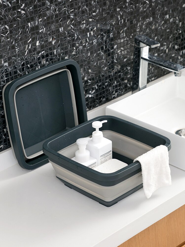 Portable Folding Washbasin Household Telescopic Plastic Sink Travel thick Small Wash Basin Plastic Camp Sink