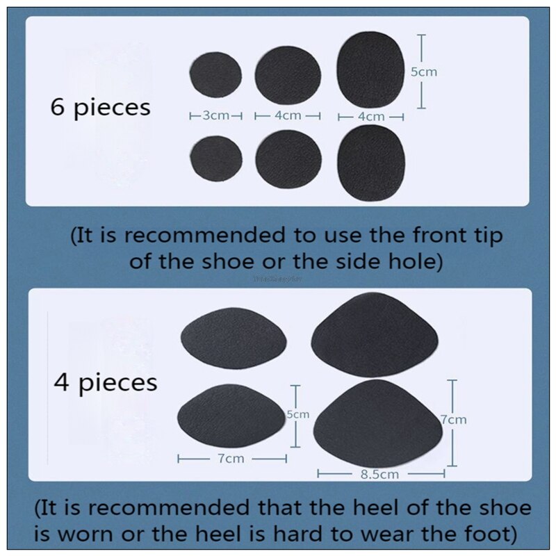 Autocollant de réparation de chaussures, tampons collants, semelles intérieures, protecteur de talon, trou de réparation doublé, Anti-usure, outil de soins des pieds