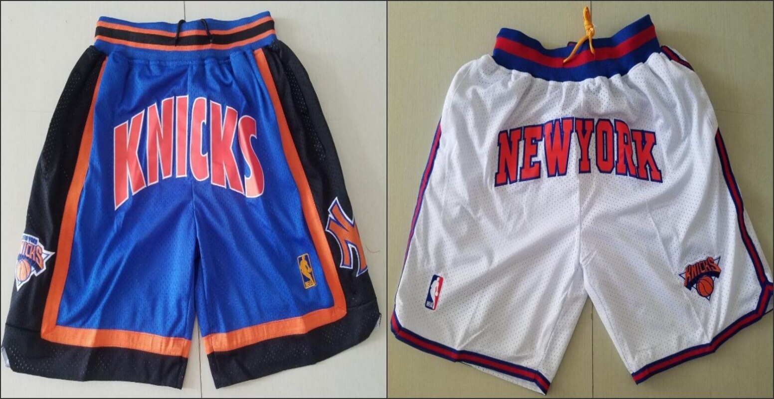 New York knties Men Just Don Retro classici in legno duro tasca ricamata NBA migliori pantaloncini da basket in mesh