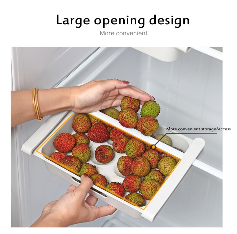 Refrigerator Storage BoxKitchen Egg Carton Refrigerator Crisper Multifunctional Food-grade Plastic Storage Box Kitchen Supplies