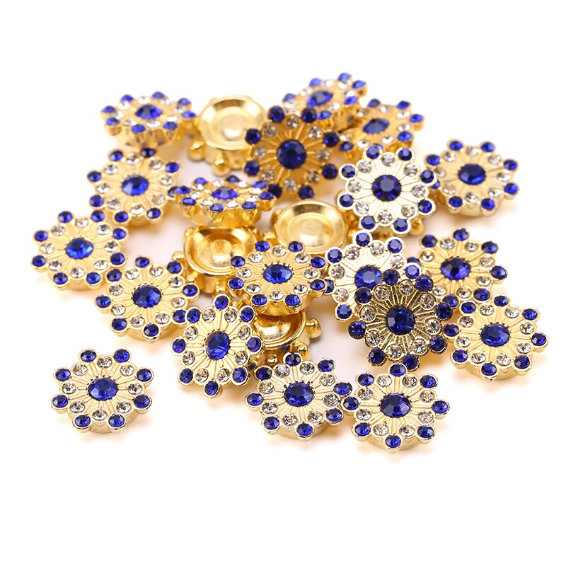 Perles pour vêtements, chaussures, boutons, accessoires de peinture artisanale, Clips pour cheveux, robes, chapeaux et sacs pour enfants,: 100ps / sapphire-bag