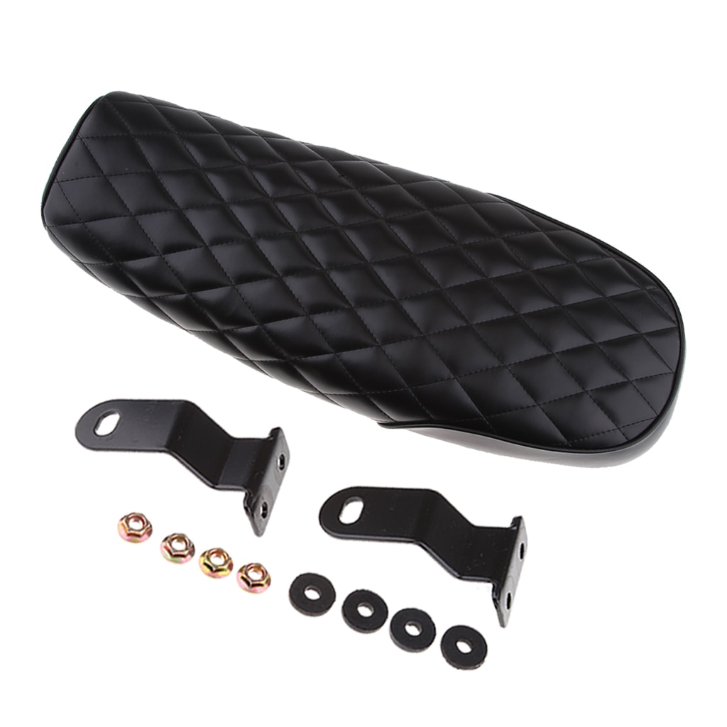 Selle plate en losange pour moto Cafe Racer, pour vélo de rue Vintage