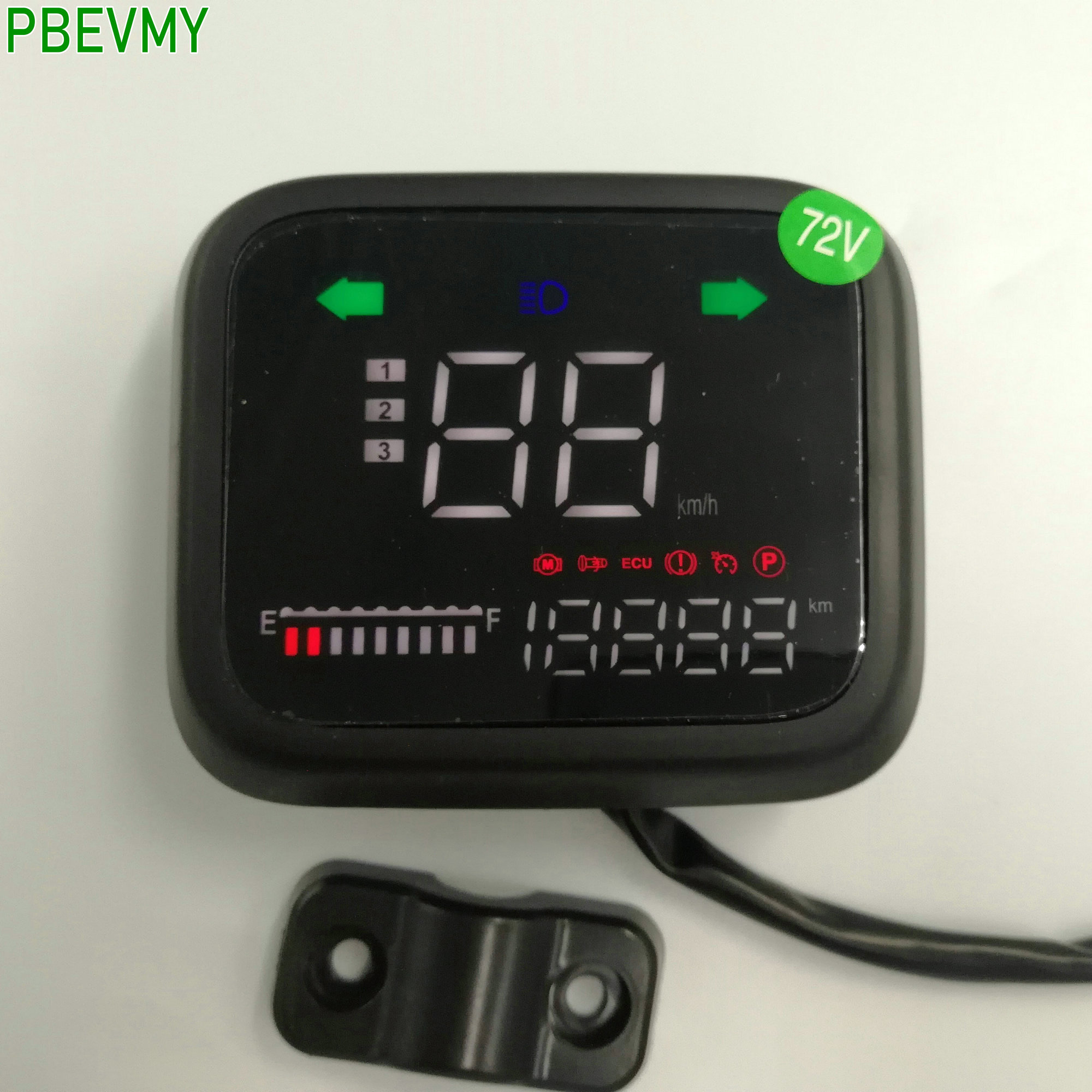 Hastighetsmåler batteri makt/nivå indikator måler 48 v 60 v 72v lcd display elektrisk scooter deler elektrisk sykkel mtb atv utv dashbord