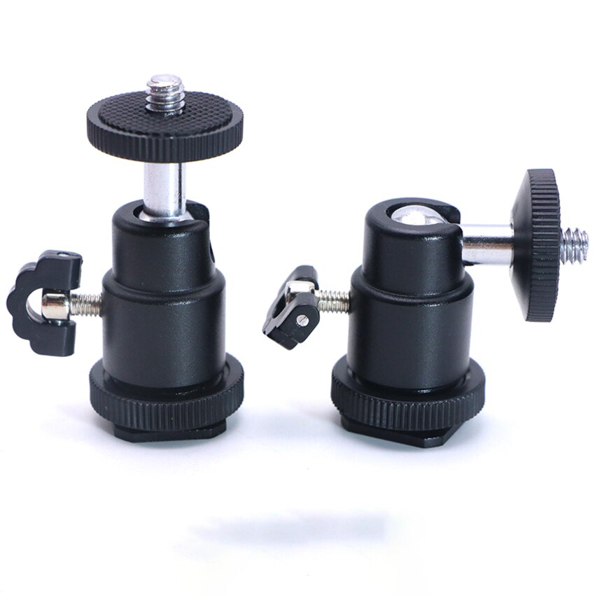 Sko  to 1/4 adapter kuglehoved ring lysadapter skoholder adapterholder til kameraer, mikrofon, videomonitor