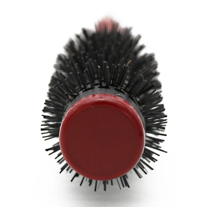 Beruf Anti Statische Lockiges Haar Kamm Wildschwein Borsten rollen Runde Pinsel Kamm Haar Styling Schönheit Salon Friseur Lockenstab