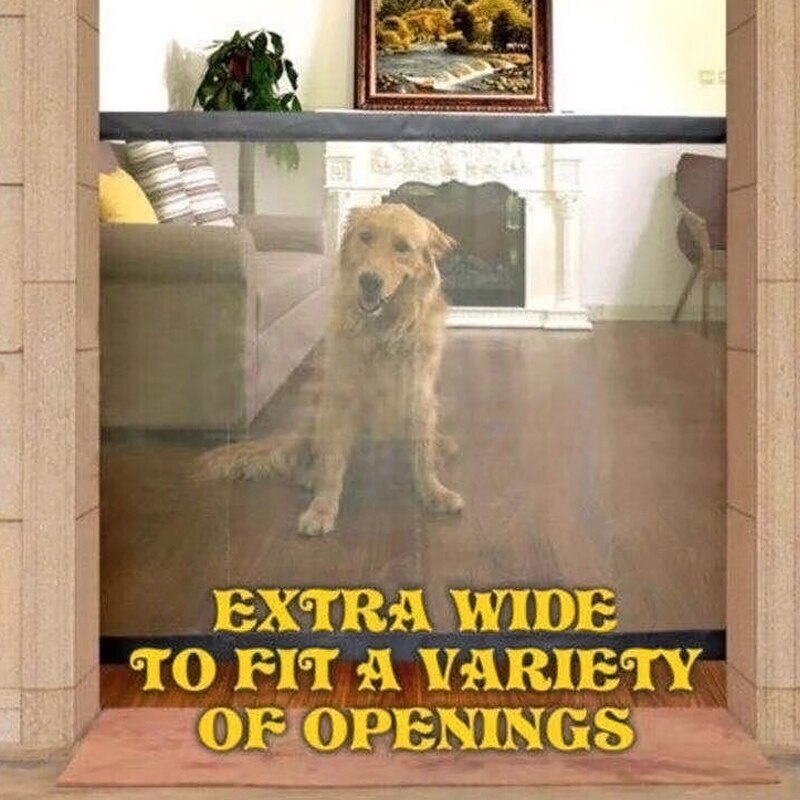 Dog enclosure Dog Gate Ingenious Mesh Dog Fence For Indoor and Outdoor Safe Pet Dog gate Safety Enclosure Pet supplies