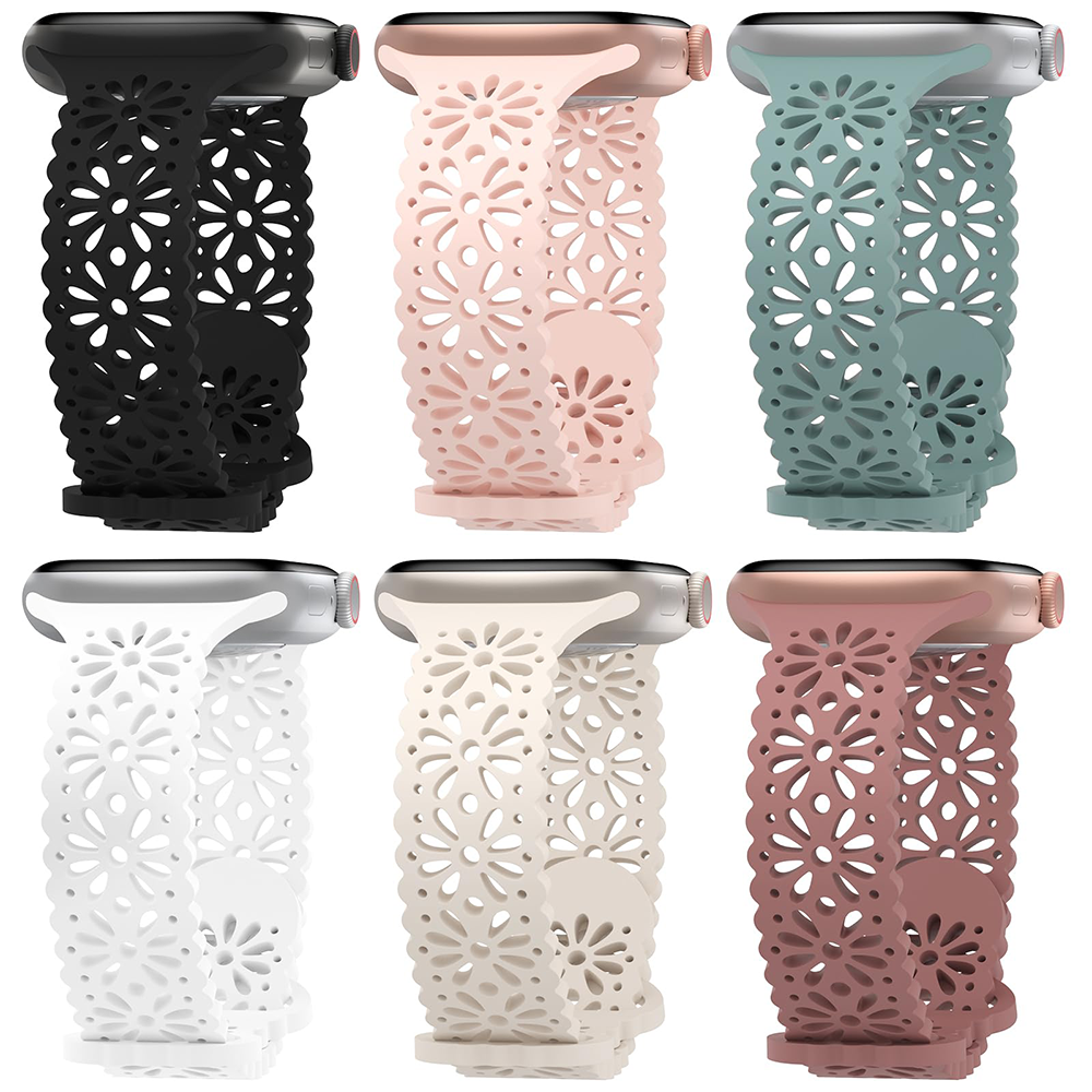 Siliconen bandjes voor Apple Watch 44 mm 40 mm 38 mm 42 mm Ultra 2 49 mm sportarmband iwatch serie 9 7 8 6 Se 5 4 3 41 mm 45 mm band