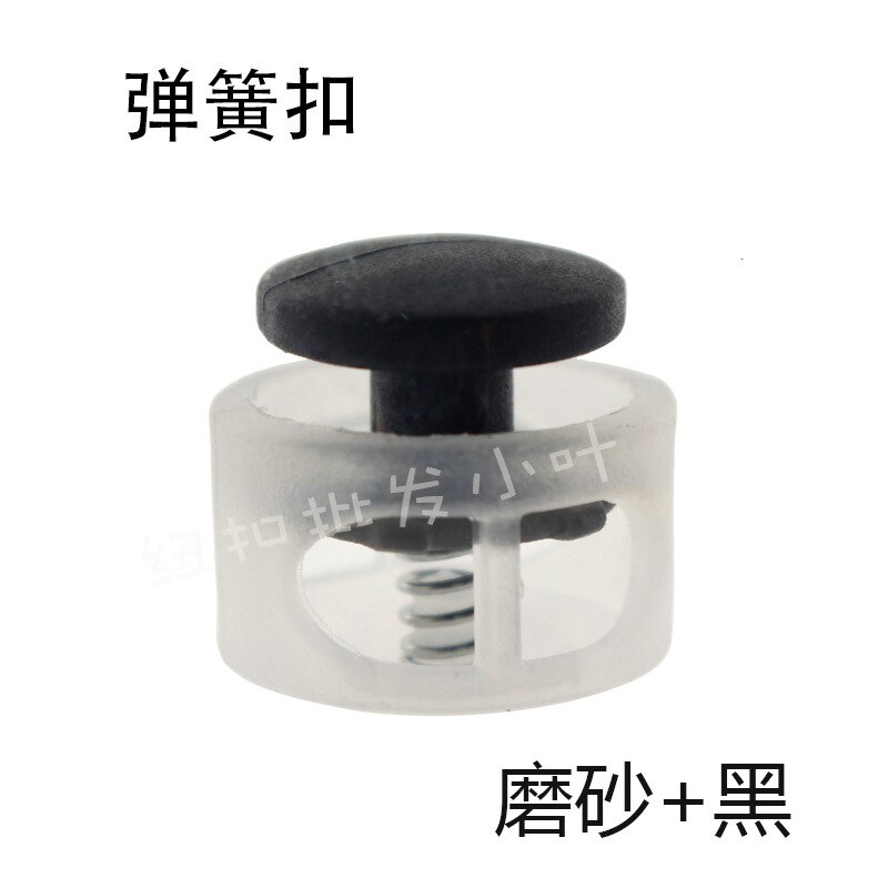 10 sztuk 1.7x1.7cm przeźroczyste tworzywo sztuczne wiosna klamra kieszeń sznurkiem klamra klamra regulacyjna: przezroczysty czarny