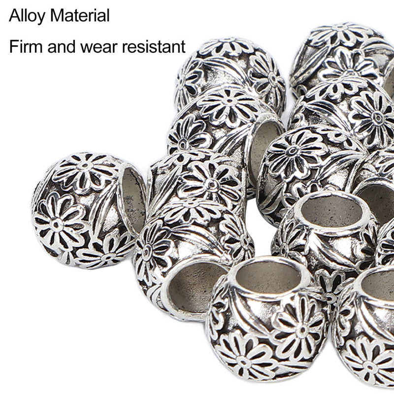 Dreadlocks Kraal Bloem Patroon Baard Kralen Prachtige Sieraden Diy Elegante Mannen Vrouwen Voor Party Voor Armband