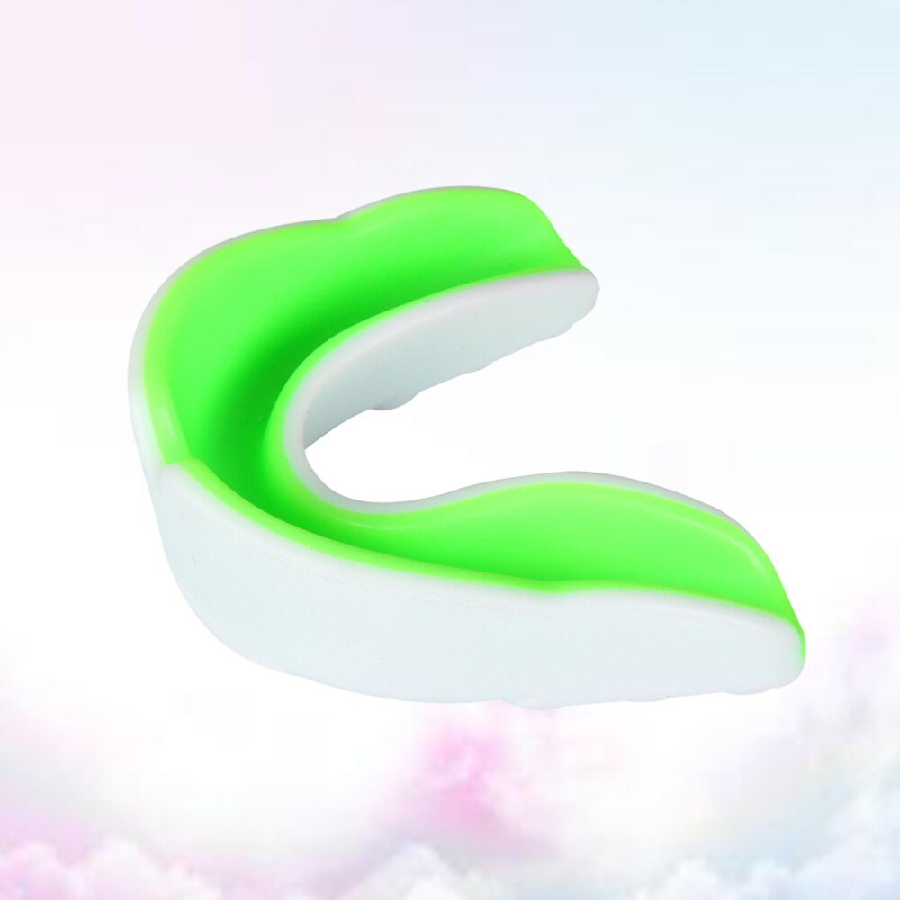 1 Pc Volwassen Gebitsbeschermer Sport Mouth Guard Tanden Bretels Protector Gum Shield Voor Sport Boksen Voetbal Hockey Rugby (Rood wit St