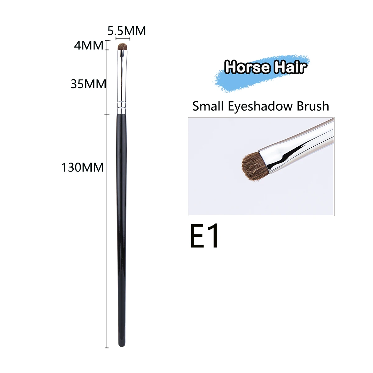 Pequeños pinceles de maquillaje Smoky Liner, delineador de ojos, brocha para difuminar, brocha de maquillaje para difuminar, pelo de caballo, sombra de ojos, brocha para difuminar