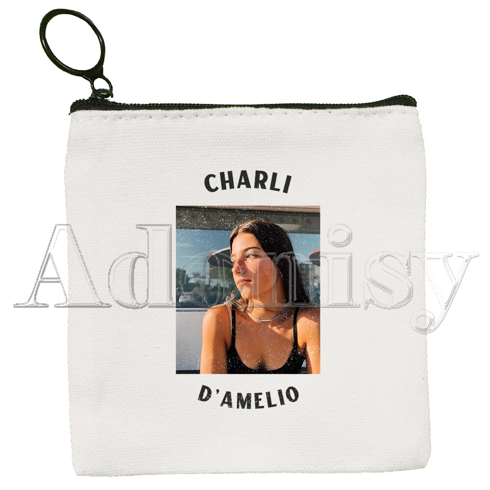 Ice Coffee Splatter Charli Damelio Korean Style Cartoon Printed Canvas Bag Canvas Simple and Fashionable Storage Bag: G