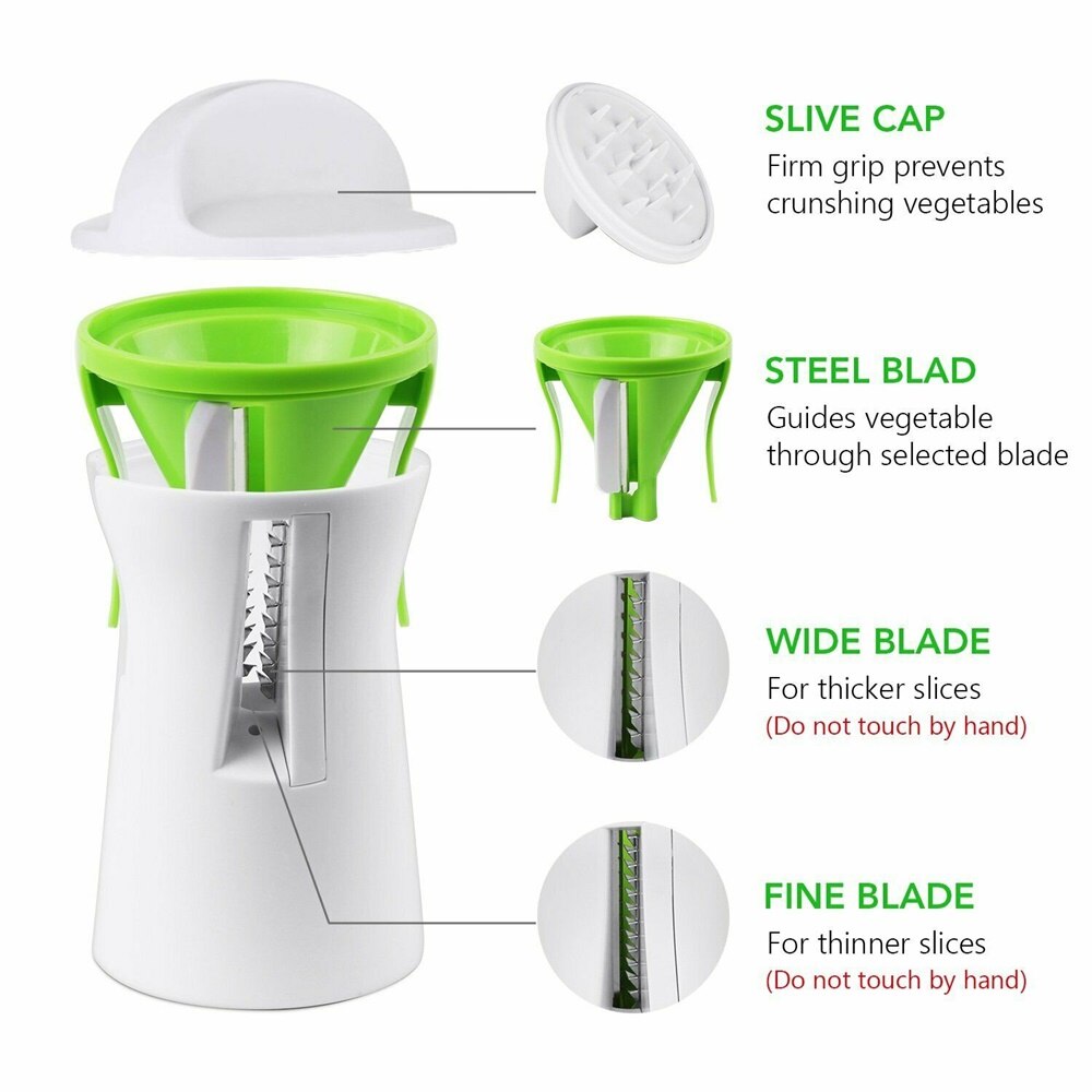 Handheld Groente Spira Cutter Wortel Komkommer Courgette Slicer Keuken Accessoires Groentesnijder