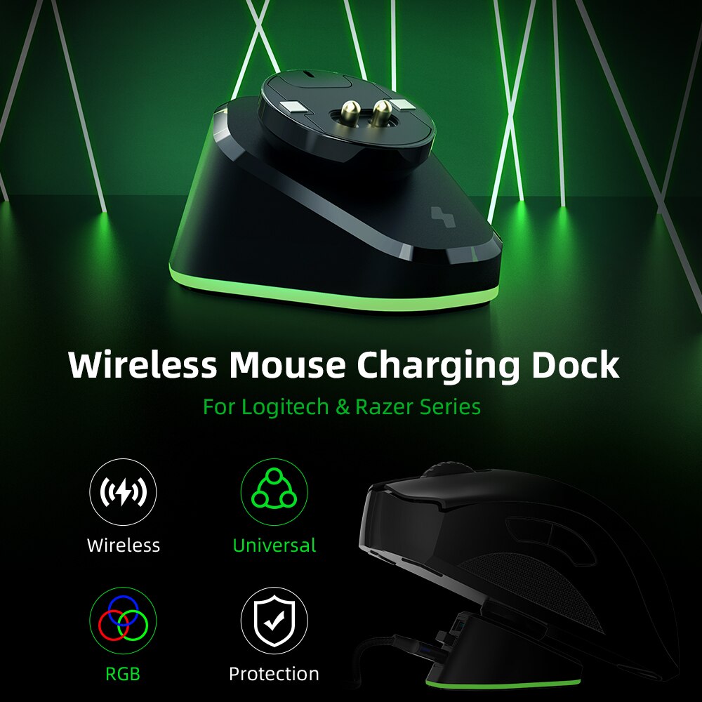 Wireless Gaming Mouse Charging Dock Magnet USB3.0 for Razer Viper Ultimate/Logitech G502 LIGHTSPEED/G703 HERO/G903 HERO/GPW