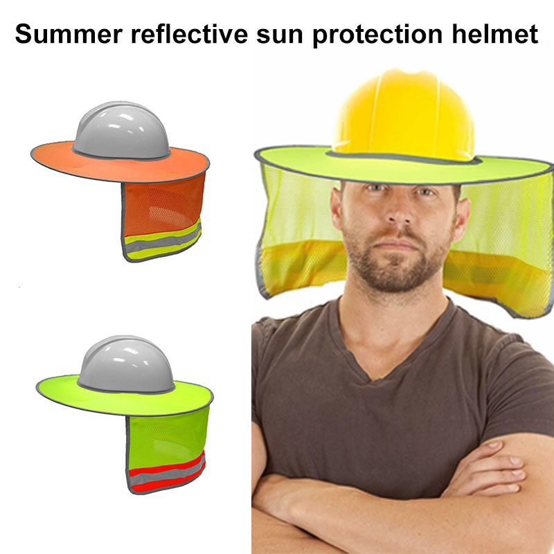 Sun Shield for Hard Hat High Visibility Reflective Full Brim Mesh Sun Shade Neck Protection AS99