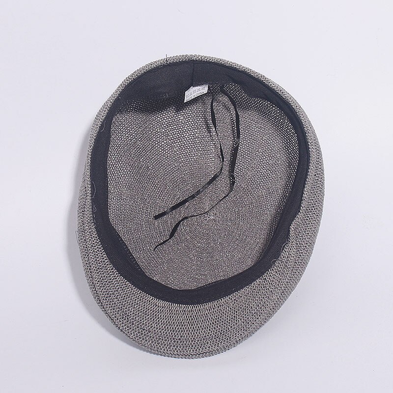 Boina, gorro de primavera verano para hombre y mujer, sombrero de gorra plana Ivy con rejilla transpirable para hombre y mujer, Boina de papel plano liso