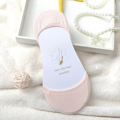 Lot de 3 paires de chaussettes bateau d'été pour femmes, antidérapantes, en silicone, invisibles, pour chaussures à talons hauts: Rose
