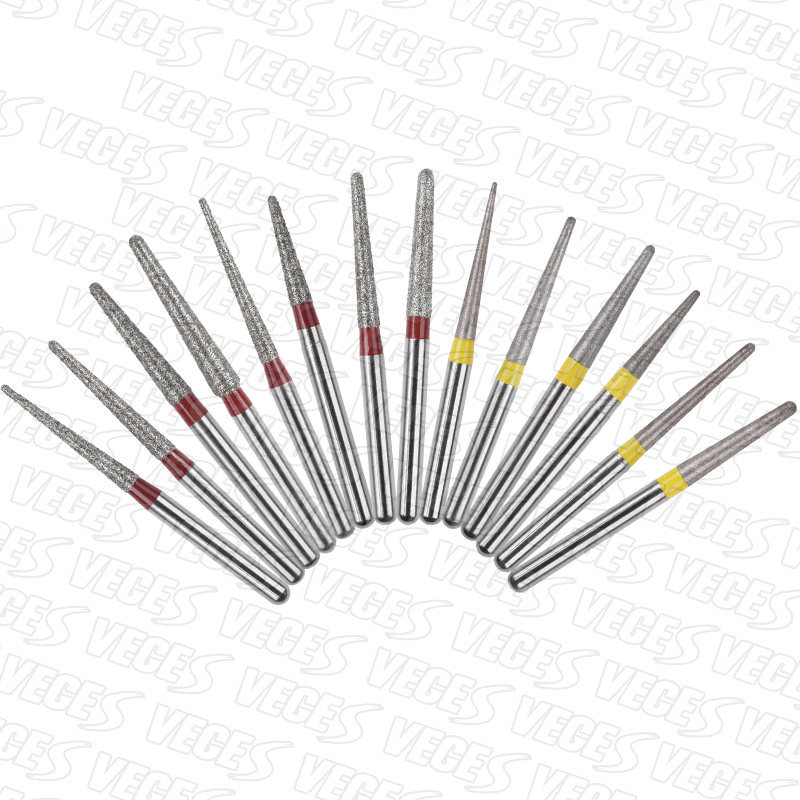 Fresas de diamante Dental finas Extra finas tipo TR, taladros de fresas para odontología estándar, herramientas de dentista FG, fresa de alta velocidad de 1,6mm, 10 Uds.