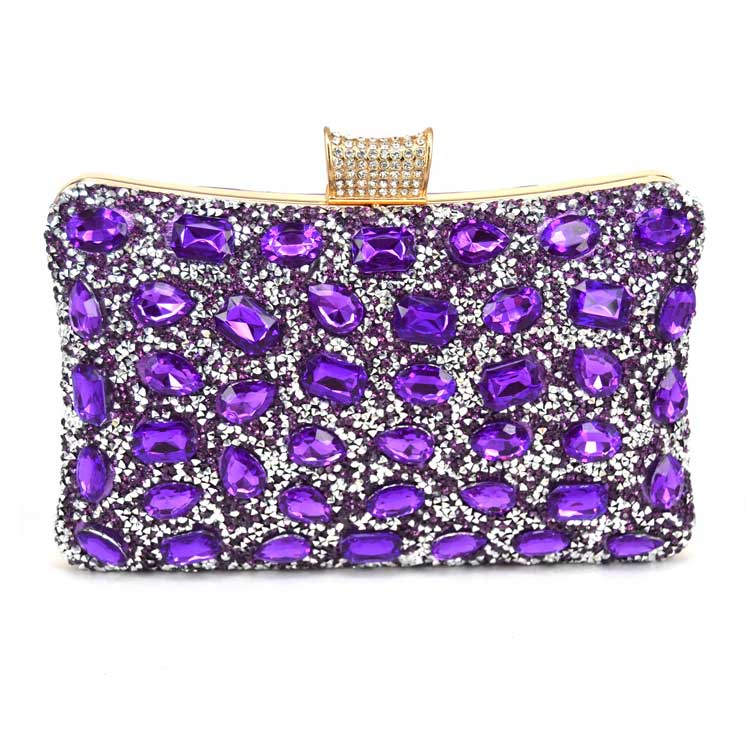 Mode Goedkope Glans Steen Avondtasje Bruiloft Soiree Bridal Zilver Zwart Clutch Purse Met Ketting Handtassen Vrouwelijke Pochette Packet
