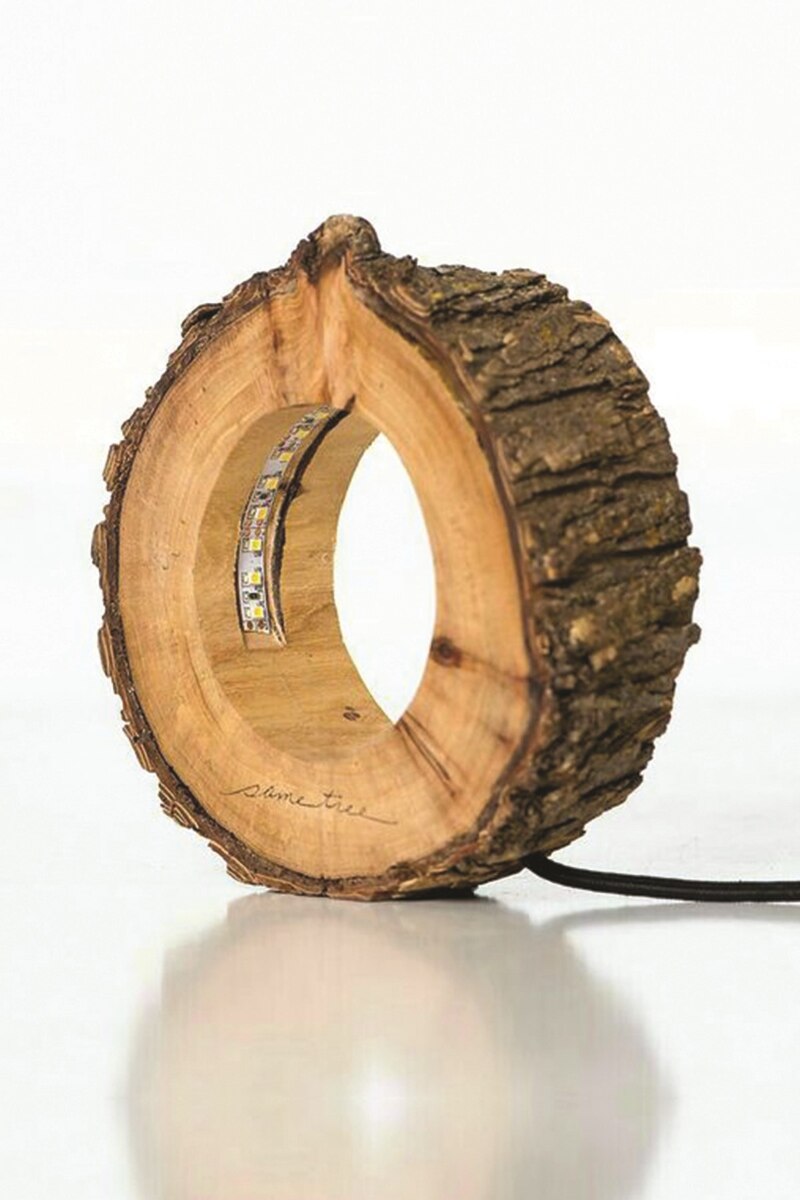 Qtük kütük ledet lampeskjerm 20cm