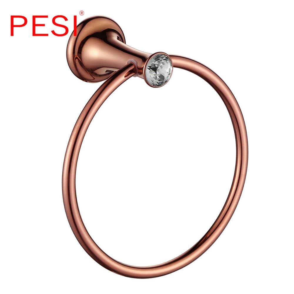 Conjuntos de accesorios de baño de latón macizo Conjunto de accesorios de baño de lujo europeo Productos de baño retro Oro rosa.: Rojo