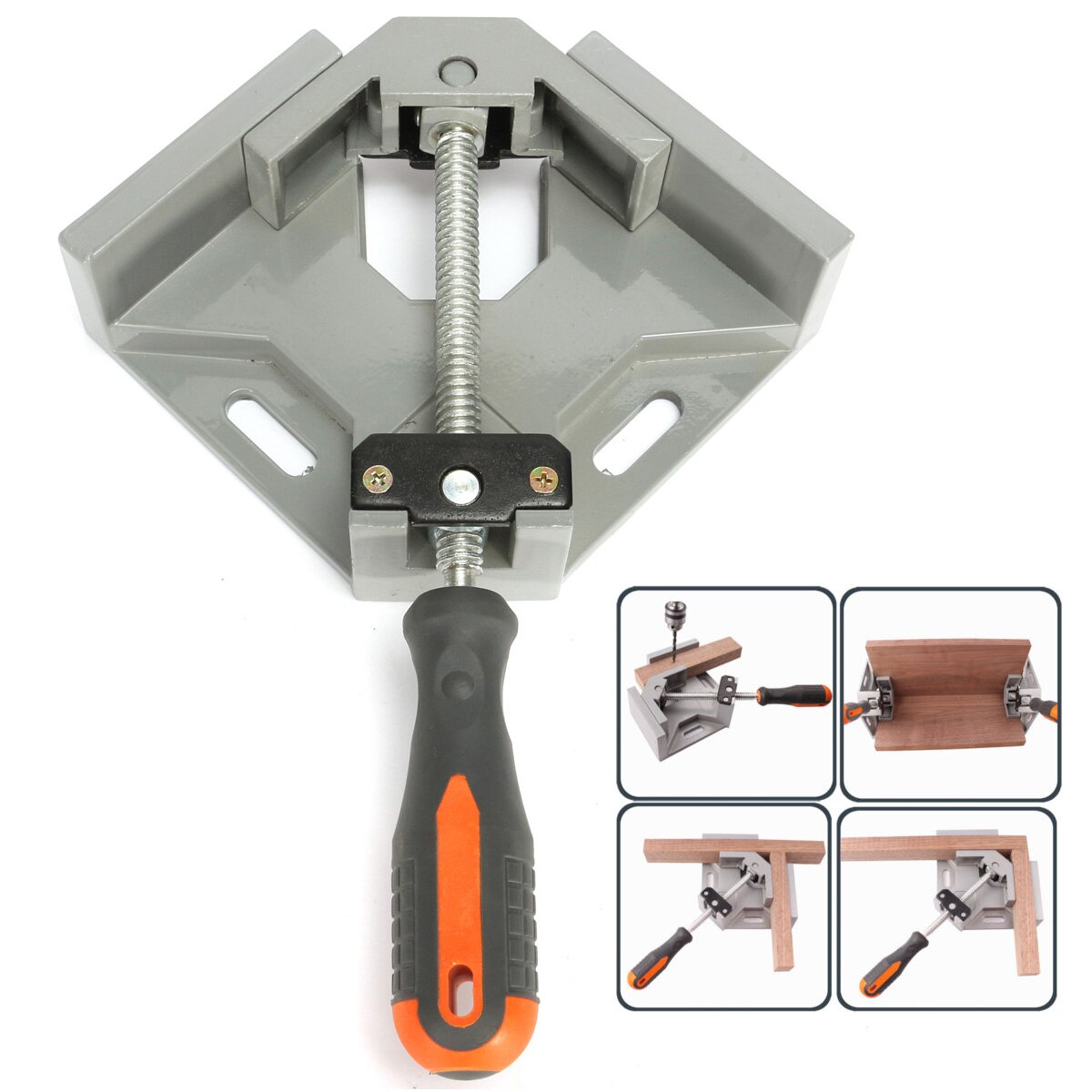 Aluminum Single Handle 90 Degree Right Angle Clamp Angle Clamp Woodworking Frame Clip Right Angle Folder Tool