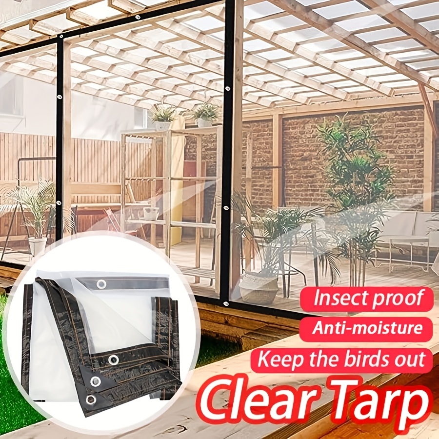 Transparant waterdicht zeildoek Zonneschermdoek Tuin Regendicht Helder Poly Tarp Kassen Plant Cover Isolatie Schuurdoek