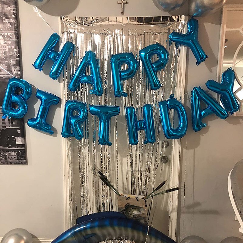 Happy Birthday Balloons Banner Buchstaben Folie Ballons für Baby Dusche Kinder Geburtstag Party Dekoration Alphabet Air Ballon Girlande