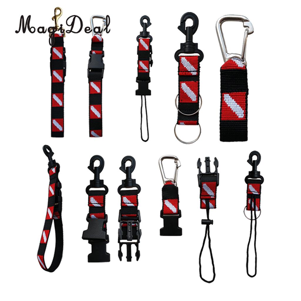 MagiDeal Scuba Diving Diver Swimming Fin Mask Camera Torch Holder Lanyard Webbing Strap Belt Clip - Durable & Compact