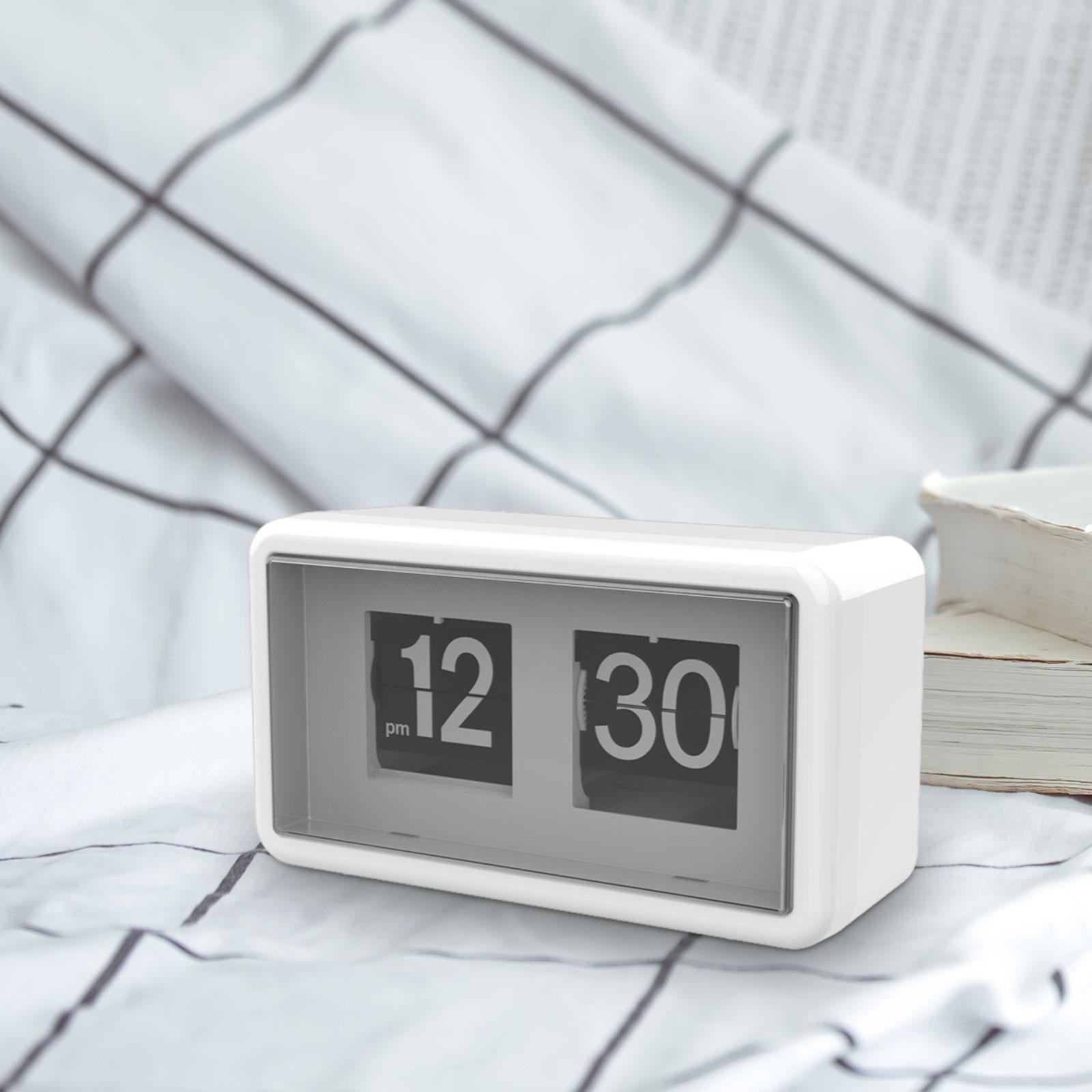 Auto Flip Clock Flip Desk Clock Home Silent Shelf Flip Page Clock orologio da tavolo ampio Display per dormitorio scuola tavolo da pranzo Cafe