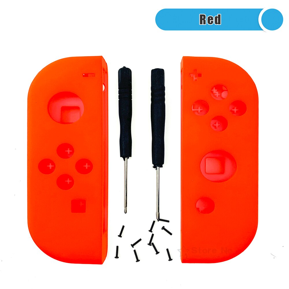 Carcasa de repuesto personalizada para mando de Nintendo Switch, carcasa para Joy-Con, NS, NX,: Red