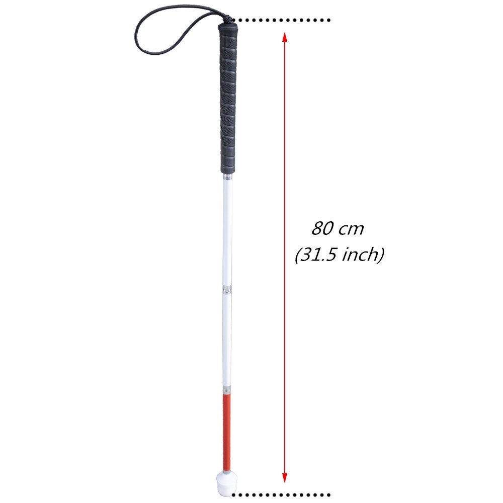 100 cm Lengte Aluminium Mobiliteit Opvouwbare Blindenstok (Plooien Down 4 Secties) Wit Cane Voor Kinderen: Blue Handle