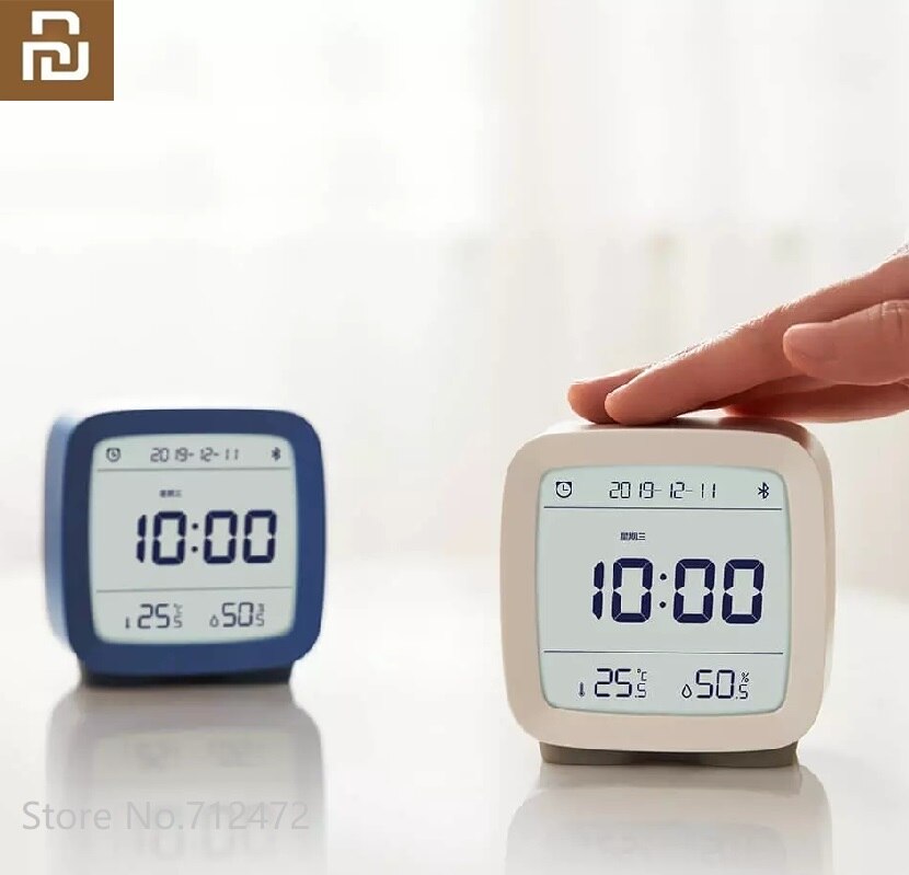Qingping Bluetooth alarm clock alarm clock temperature and humidity monitoring night light three-in-one