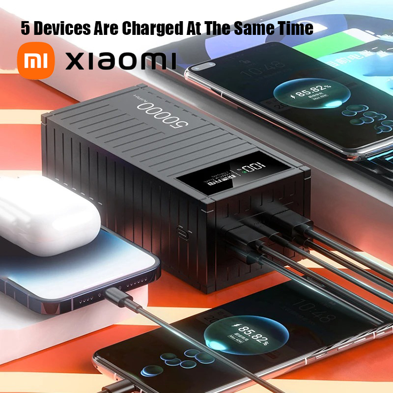 Xiaomi 50000mAh Large Capacity Portable Charging Power Bank With 6 Interfaces Supporting 120W Fast Charging Suitable For iPhone