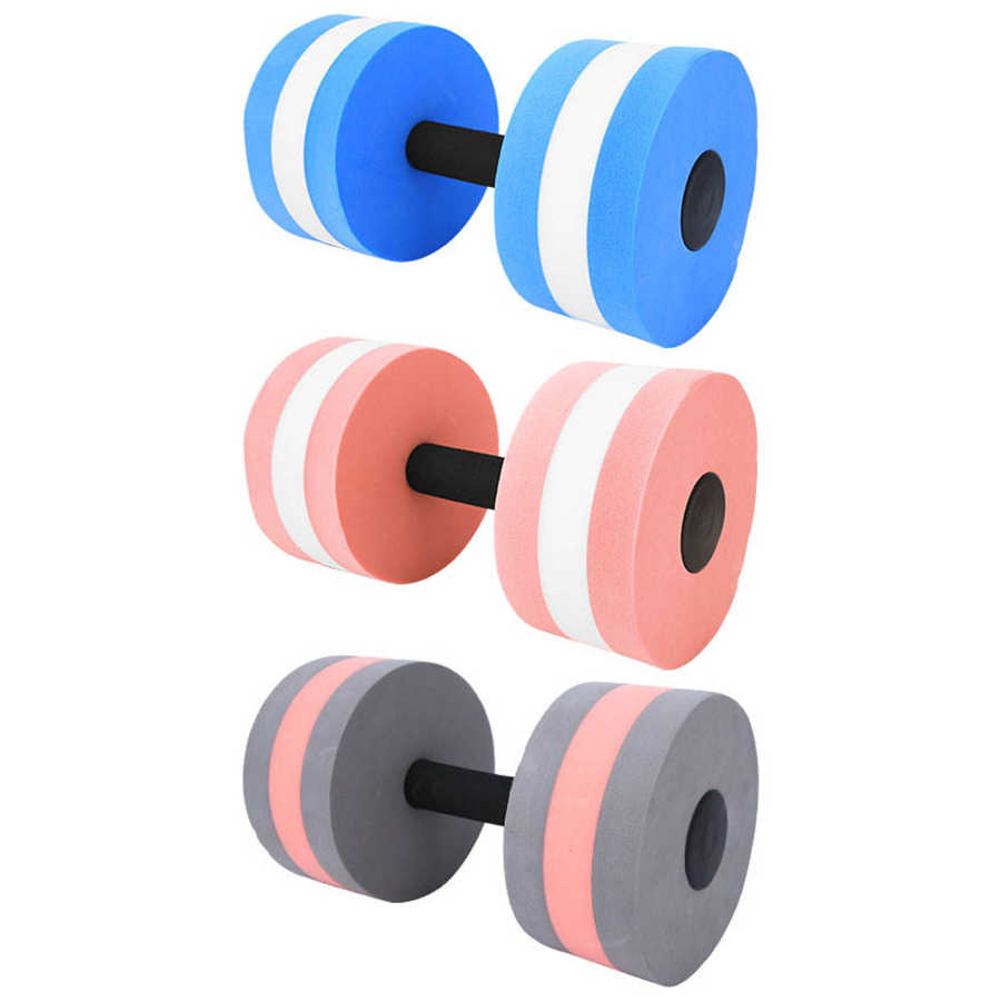 EVA Water Foam Floating Dumbbell Swimming Pool Water Weight Aerobics Automatic Float Aquatic Barbell For Water Yoga Tranning