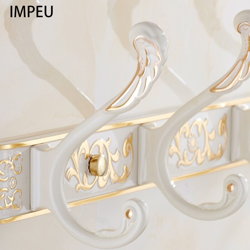 Impeu veggmontert krokstang , 3- kroker , 5- kroker , 6- kroker, klesstativ i flere størrelser, fast metall, multi sytle, boutique hotell samling